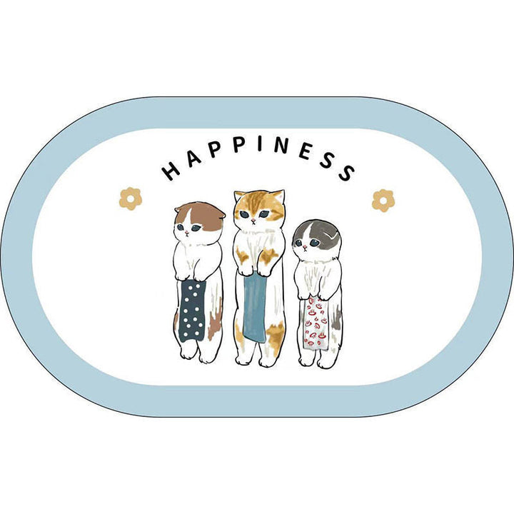 Cute Cat-Themed Plush Bath Mat