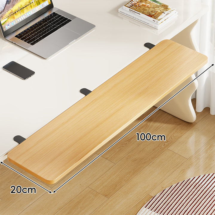 Long Under-Desk Pull-Out Sliding Keyboard and Work Surface Shelf