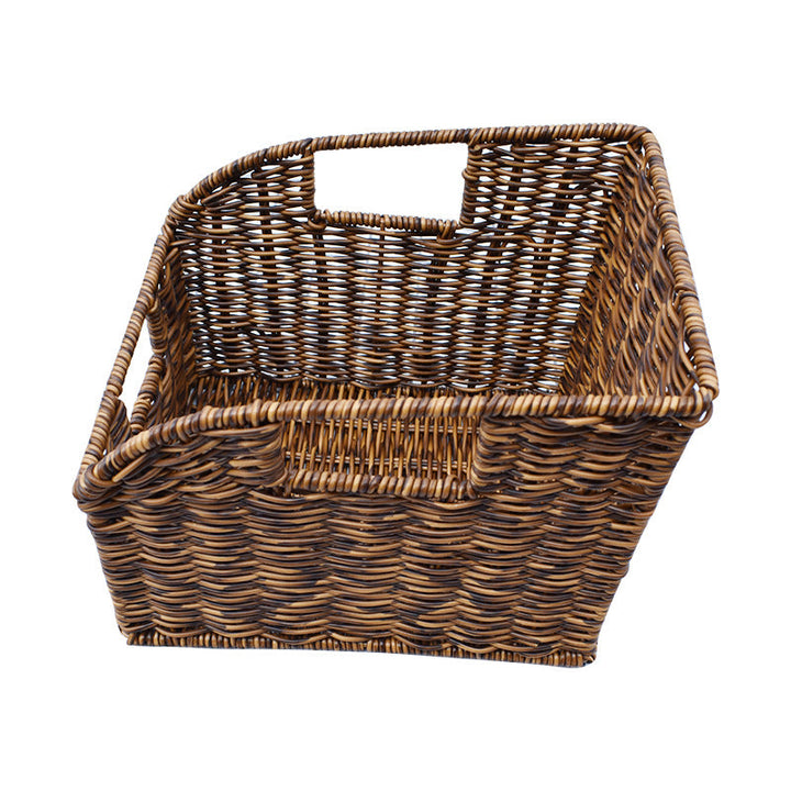 Artisan Woven Round Storage Basket