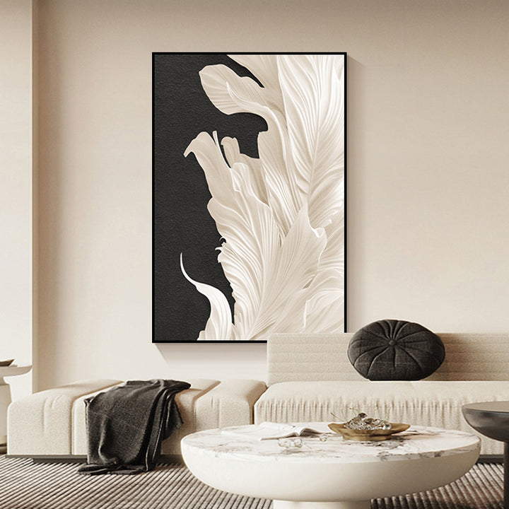 Elegant Floral Textured Wall Art