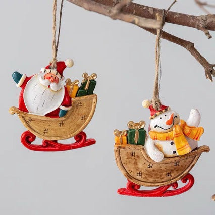 Decorative Santa Claus Sleigh Decoration