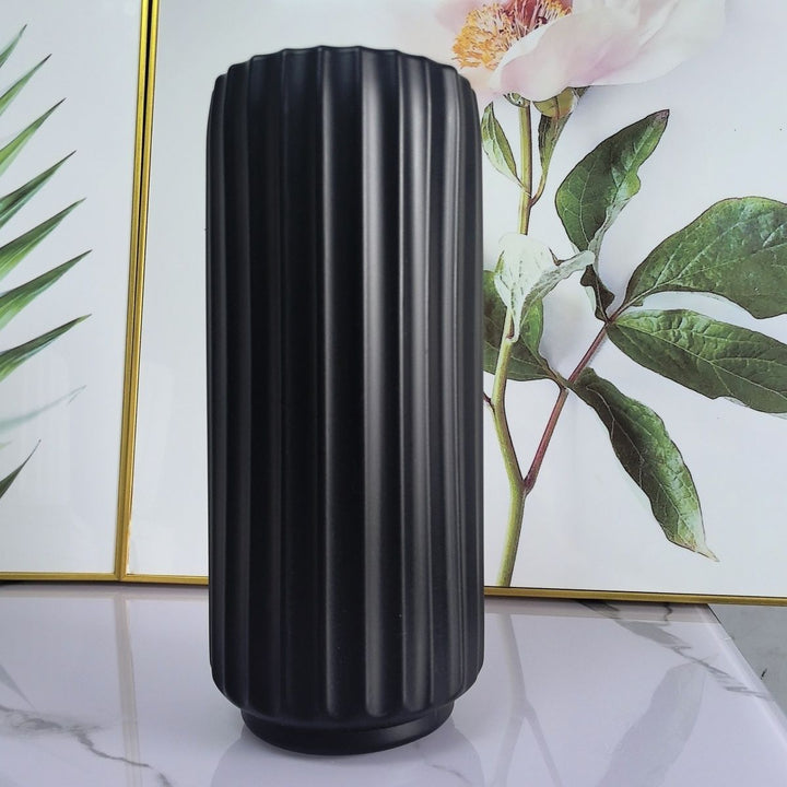 Decorative Vertical Ribbed Vase