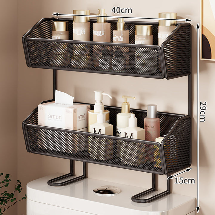Mesh Two-Tier Bathroom & Countertop Organizer Shelf