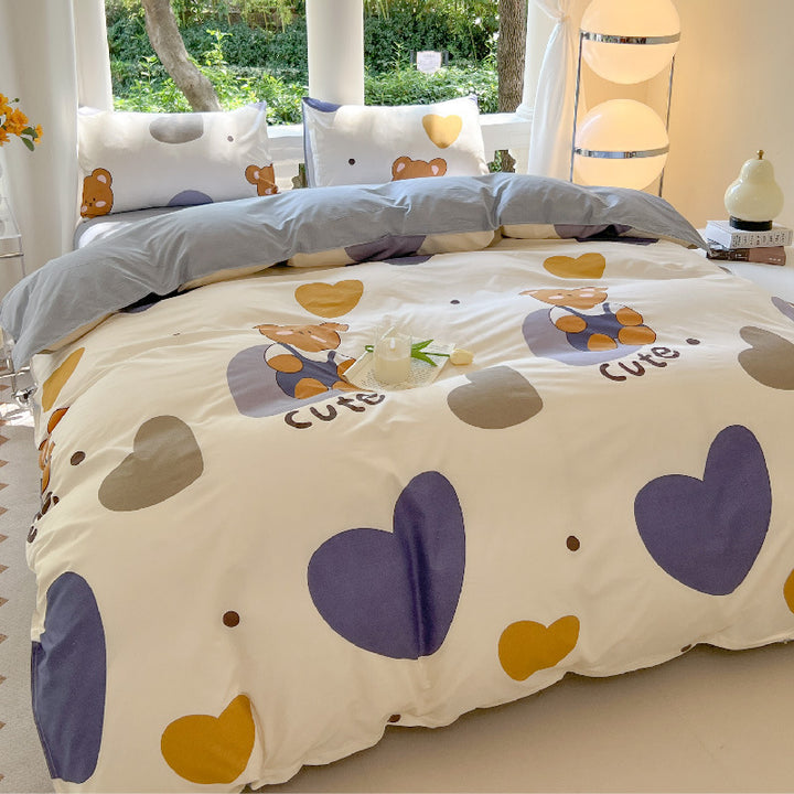 Playful Cartoon-Themed Bedding Ensemble
