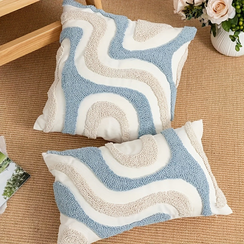 Textured Wave Design Cushion