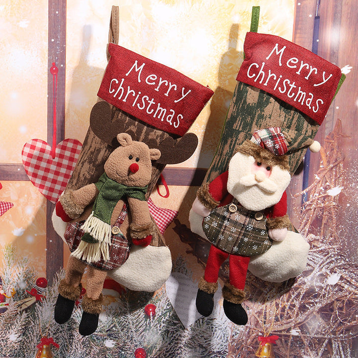 Decorative Christmas stocking in reindeer design
