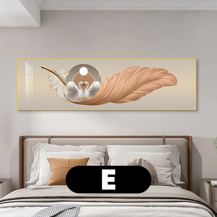 Elegant Feather-Inspired Canvas Wall Art