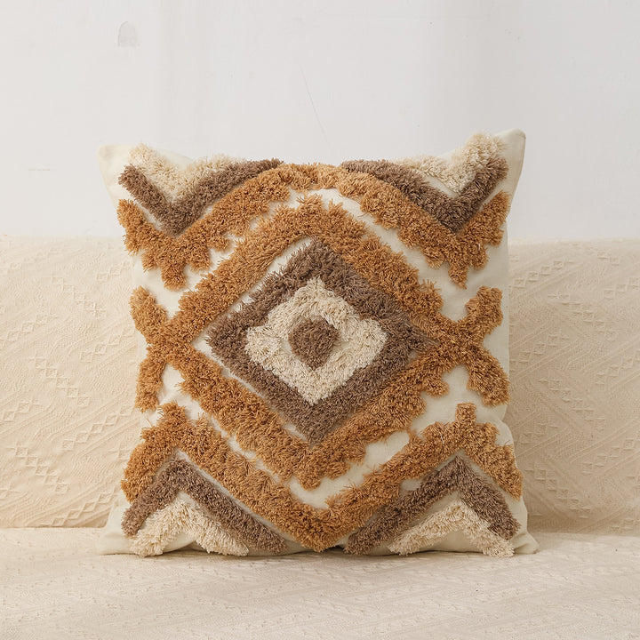 Decorative Tufted Geometric Throw Pillow