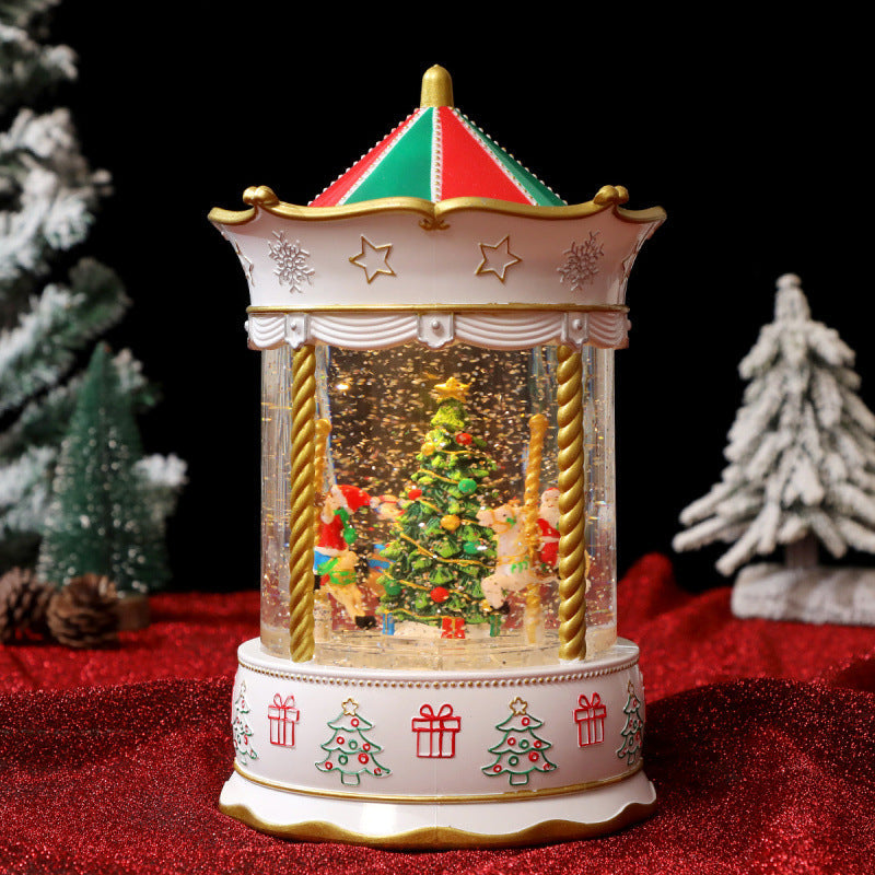 Nostalgic Christmas lantern with moving scenes