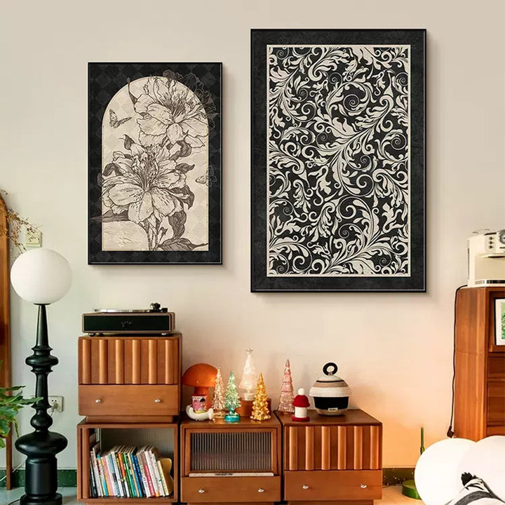 Floral Pattern Framed Wall Art