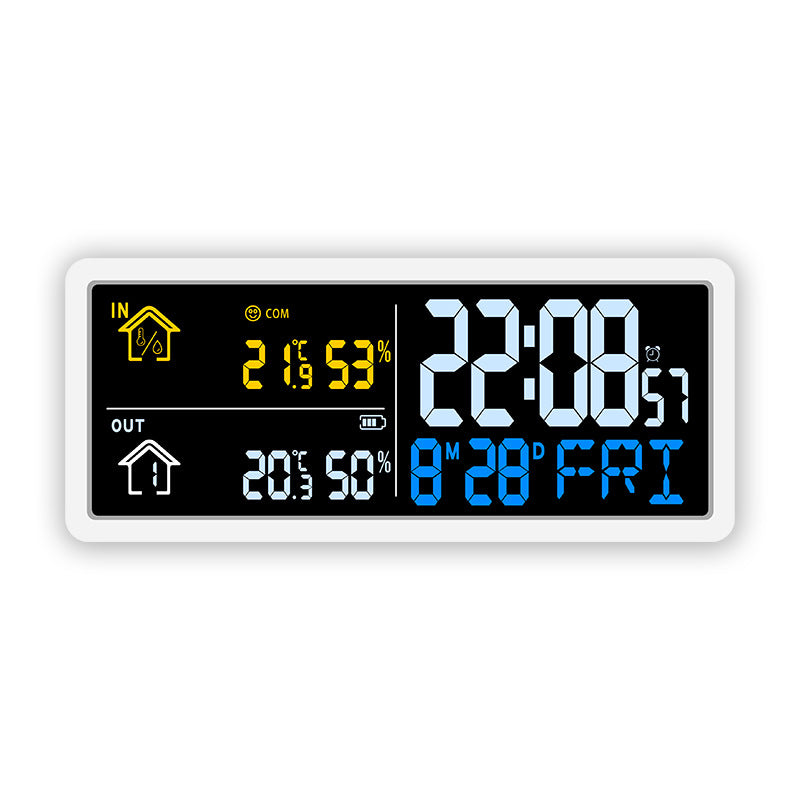 Digital weather and alarm clock with hygrometer