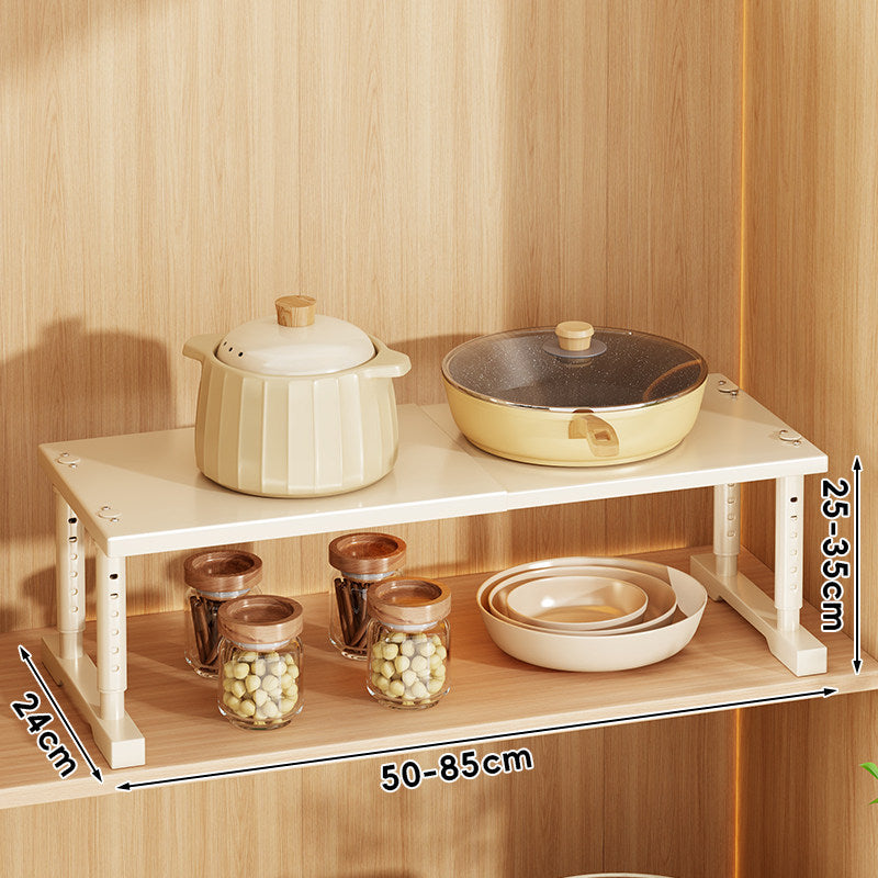 Expandable Adjustable Countertop Appliance Shelf Riser with Height-Adjustable Legs