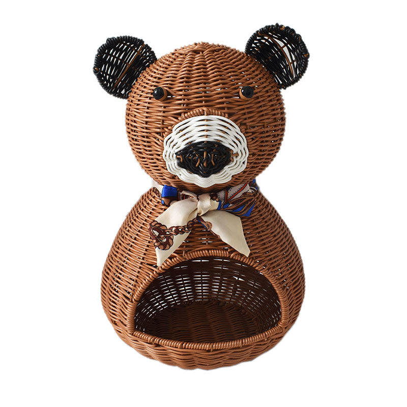 Cute Bear-Shaped Decorative Storage Basket