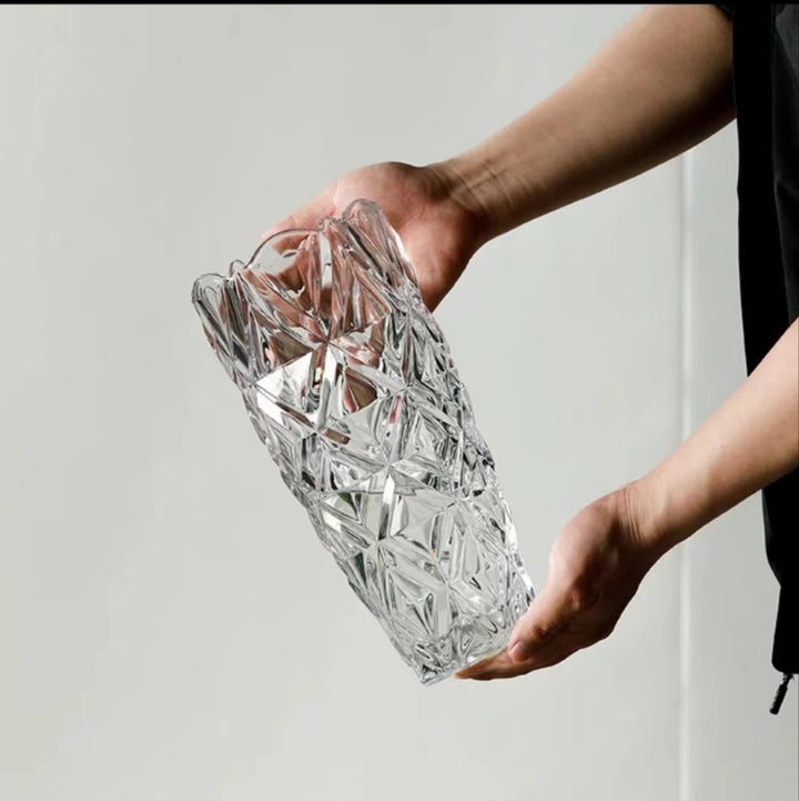 Elegant Cut Crystal Flower Vase
