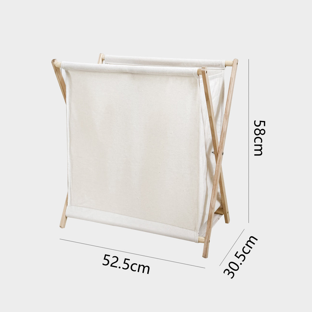 Laundry basket with practical folding mechanism