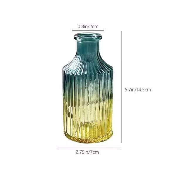 Decorative Ribbed Glass Vase