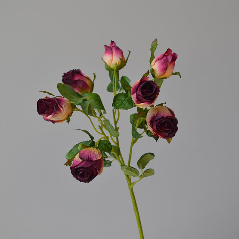 Realistic Velvet Rose Stem for Floral Decor