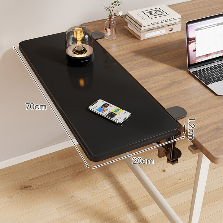 Clamp-On Adjustable Under-Desk Extension Work Surface