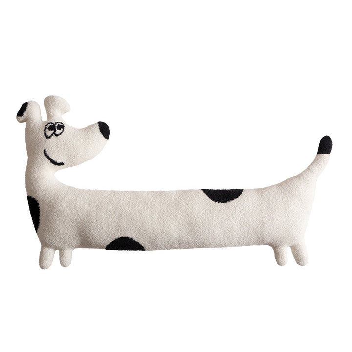 Door draft stopper and decorative long dachshund pillow