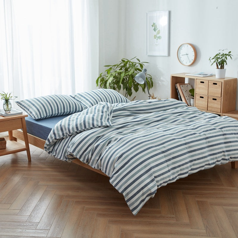 Decorative Cozy Checked Duvet Set Avarnia