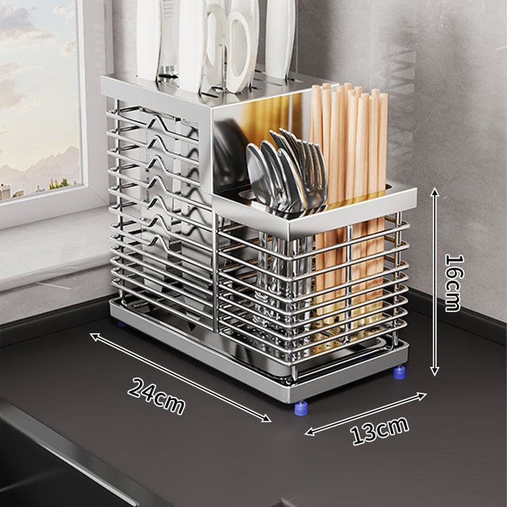 Vertical Slotted Knife and Scissors Holder Countertop Organizer