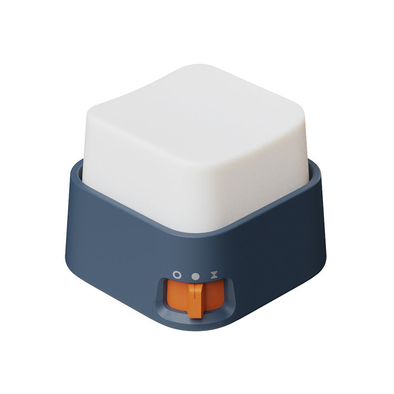 Portable rechargeable cube LED night light with adjustable brightness
