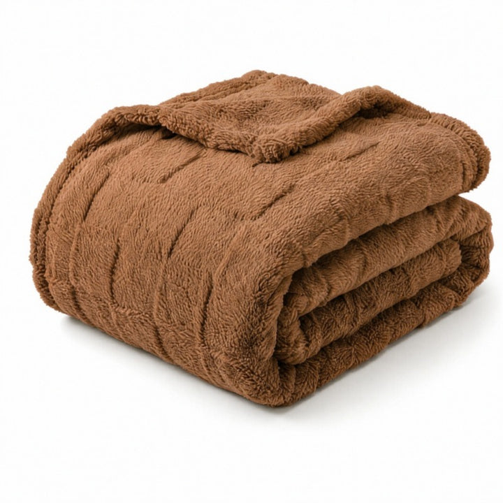 Plush Textured Throw Blanket