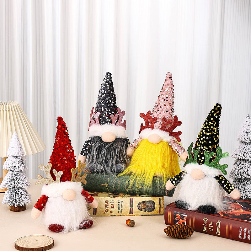 Decorative Christmas gnome figure with LED lighting