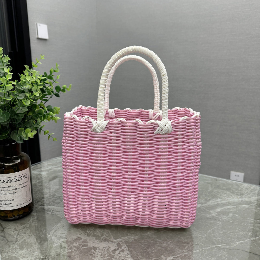 Handwoven basket bag