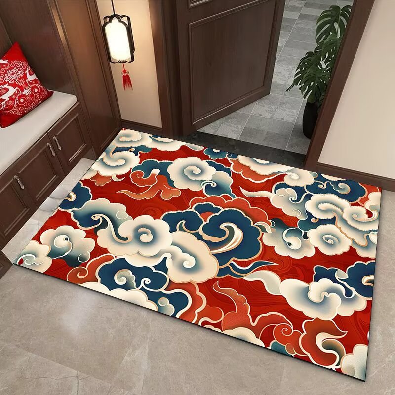Elegant Cloud Motif Area Mat