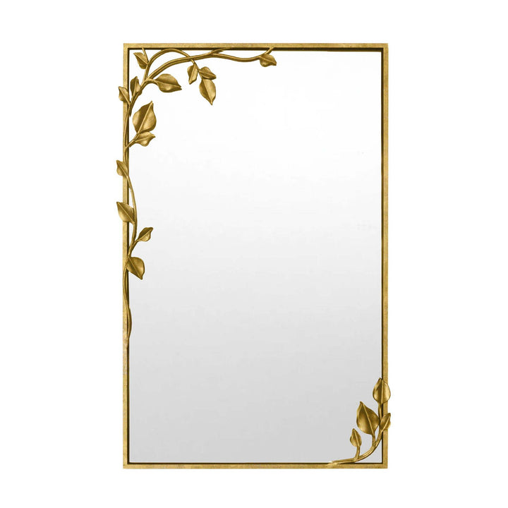 Ornate Wall Mirror With Leaf Accents