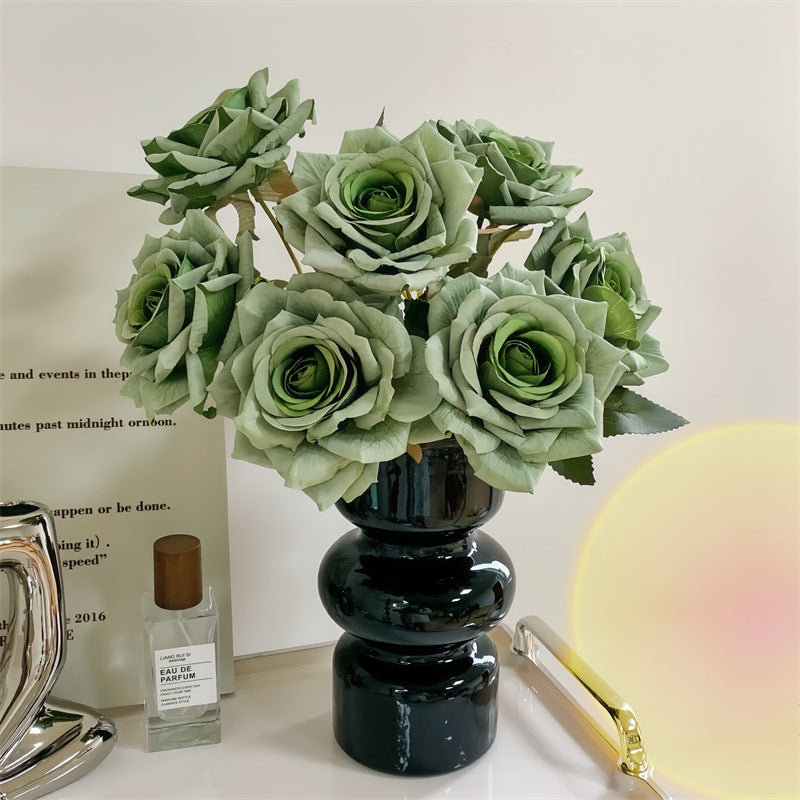 Luxurious Faux Green Rose Bouquet