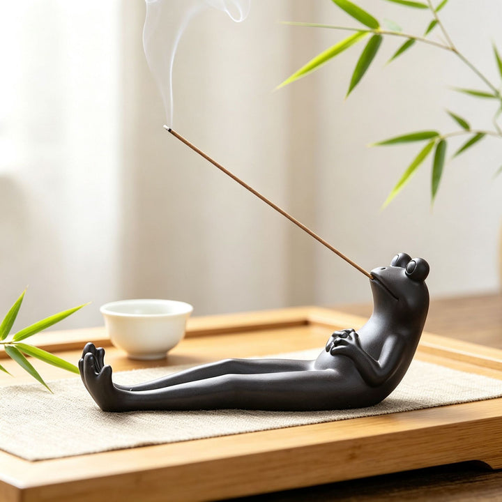 Playful Frog Figurine