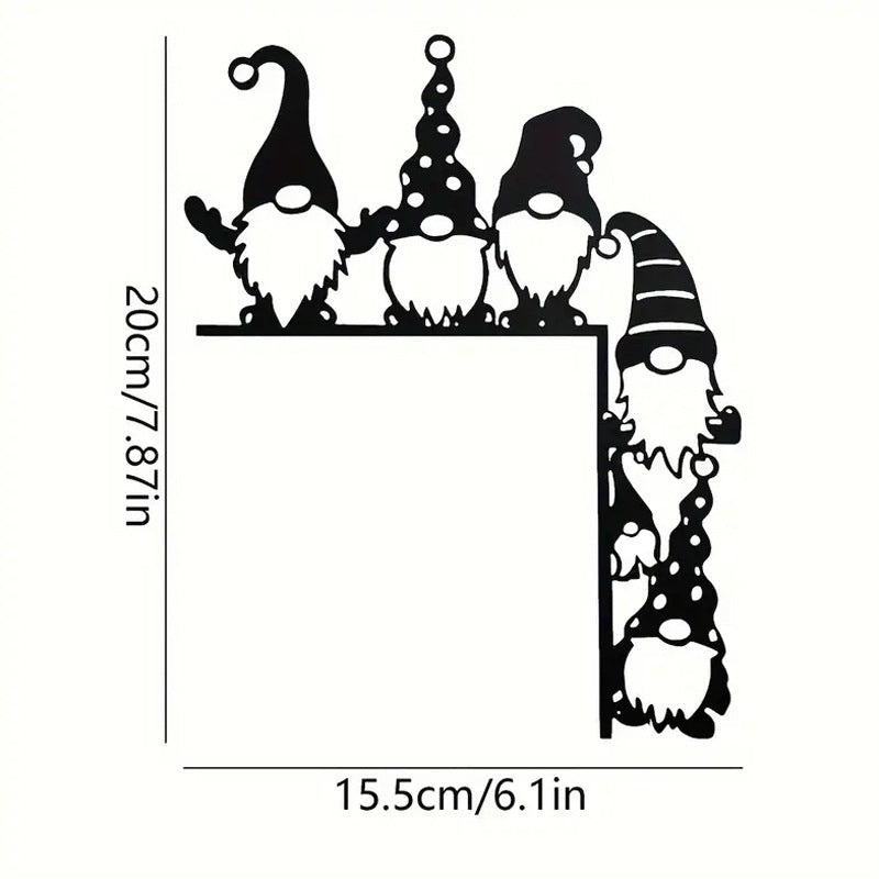 Decorative wall shelf with Christmas gnomes