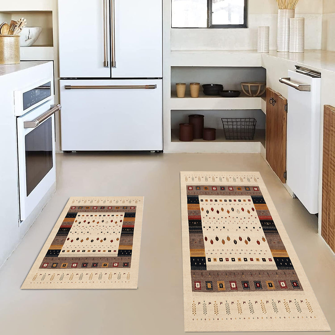Vintage-Inspired Kitchen Mat Set