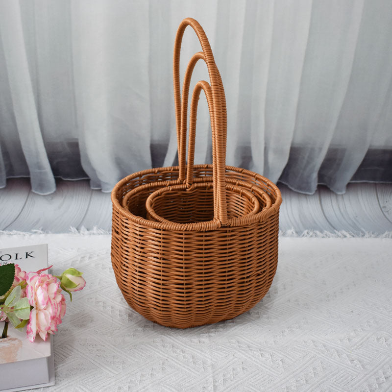 Handcrafted Natural Woven Storage Baskets