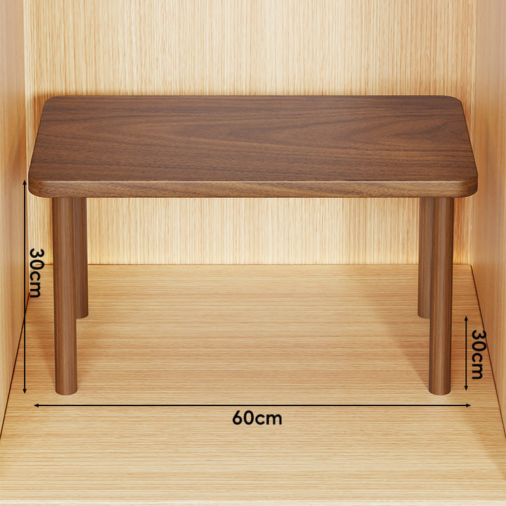 Adjustable Multi-Height Wooden Monitor Riser and Desktop Shelf