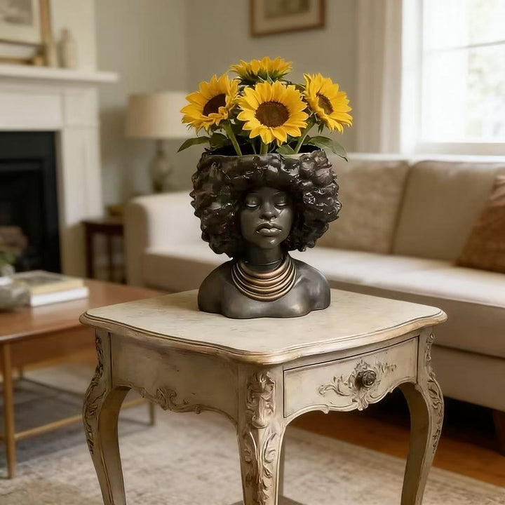 Decorative bust with African motif
