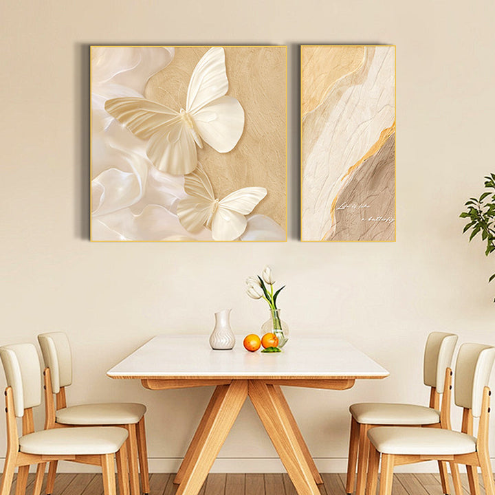 Elegant Butterfly and Floral Wall Art