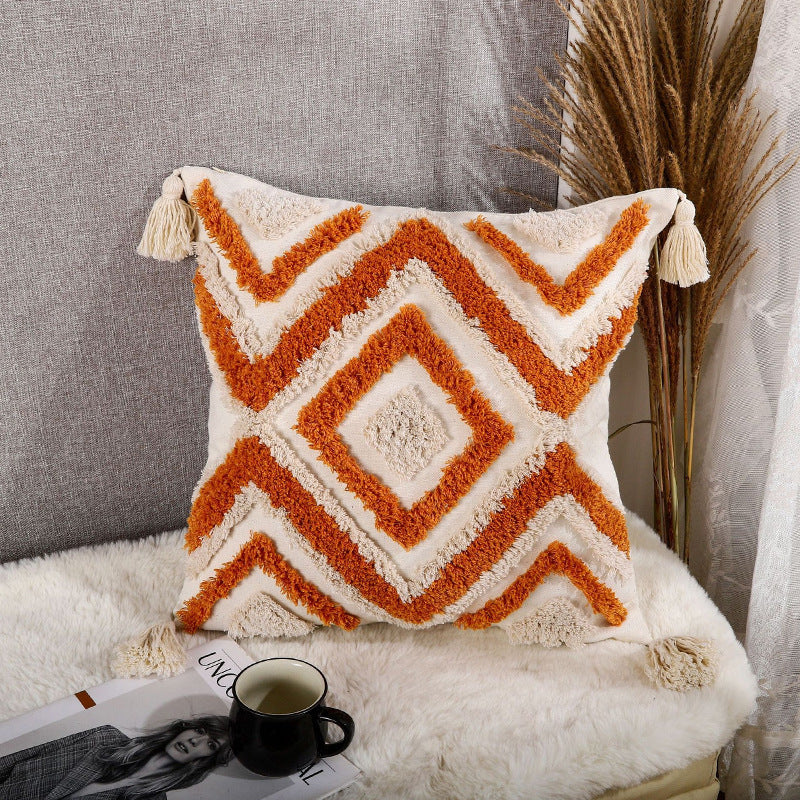 Textured Bohemian Decorative Throw Pillow