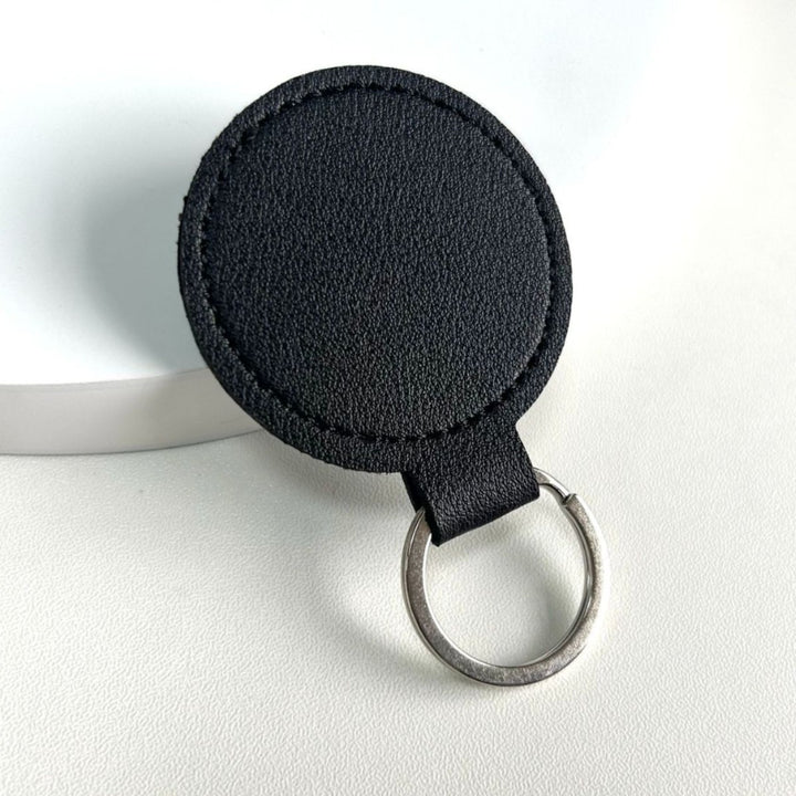 Round Leather Keyring