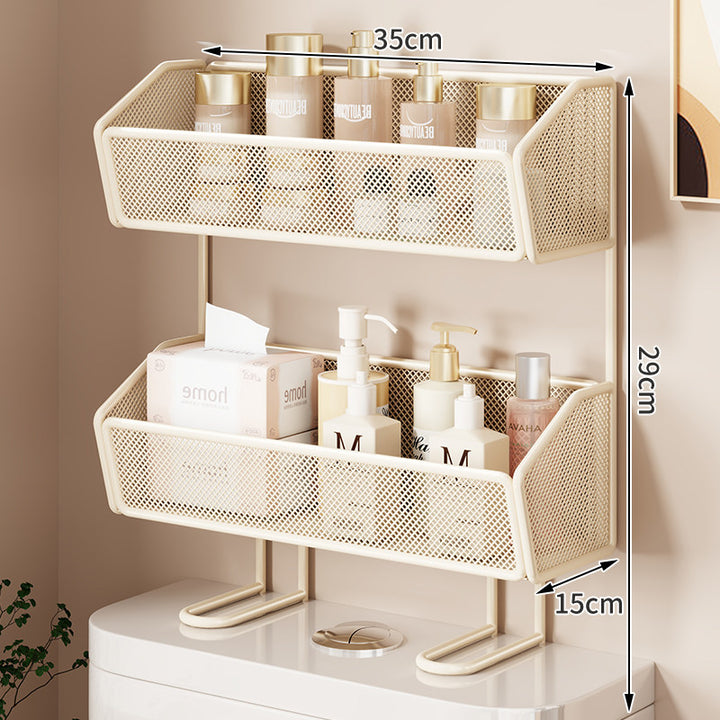 Mesh Two-Tier Bathroom & Countertop Organizer Shelf
