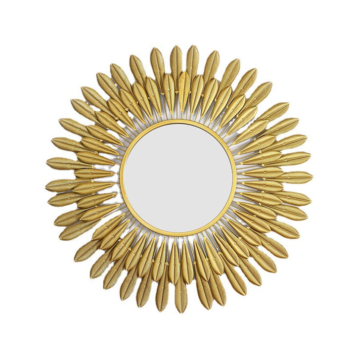 Ornamental Leaf-Designed Wall Mirror