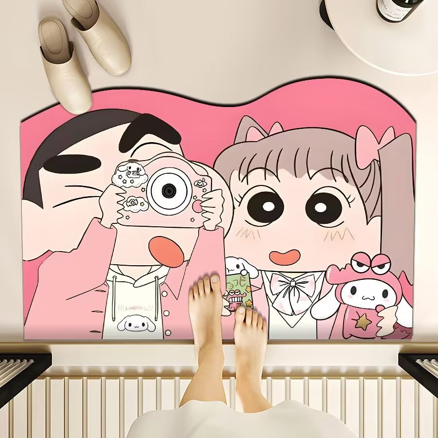 Playful Cartoon-Themed Floor Mat