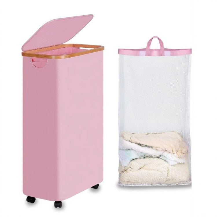 High-quality laundry basket with lid and handle
