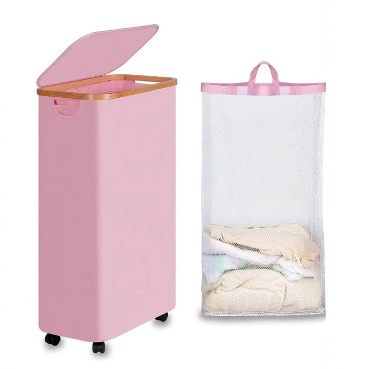 High-quality laundry basket with lid and handle
