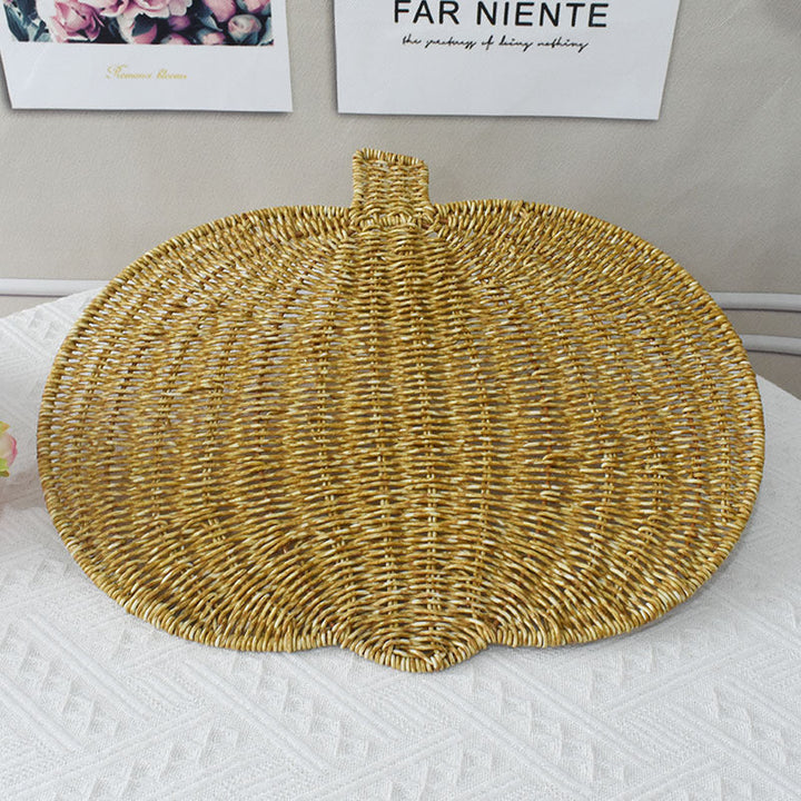 Decorative Woven Pumpkin Shaped Tray