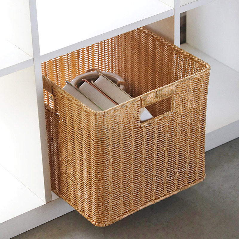Storage basket made of natural rattan
