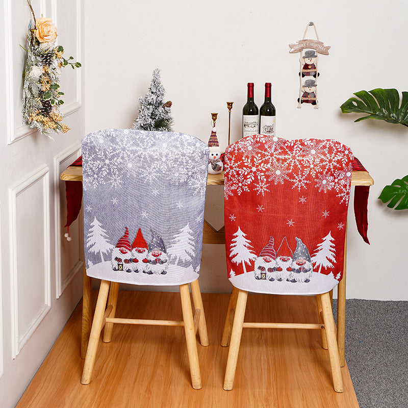 Festive chair covers with Christmas motifs