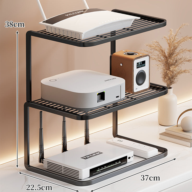 Ventilated Desktop Router and Modem Stand Organizer